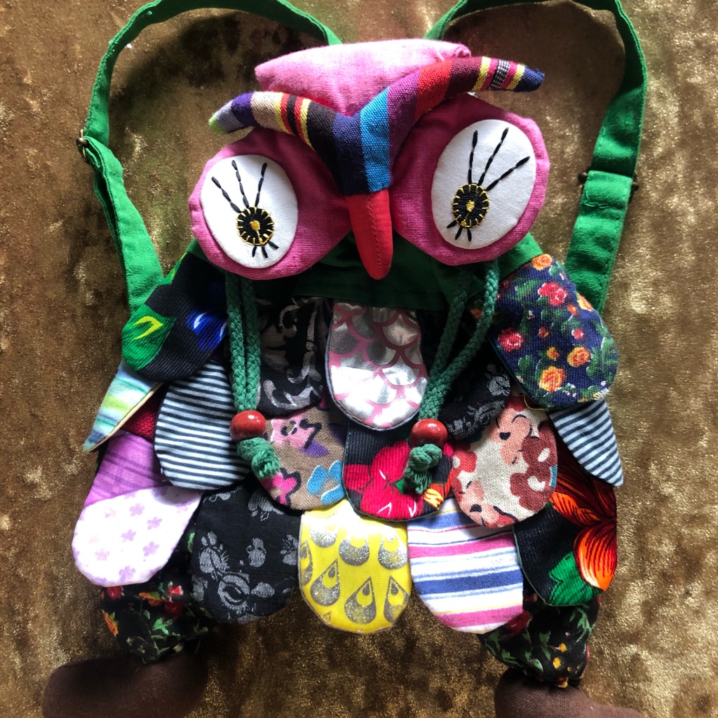 Handmade Patchwork Owl Backpack